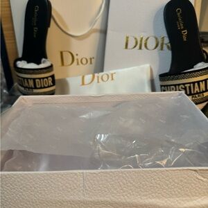 Dior Black and Gold Slides